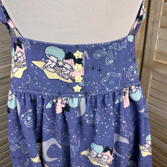 Little Twin Stars Sanrio Periwinkle Blue Flare Suspender Skirt Kawaii Medium - Picture 8 of 10